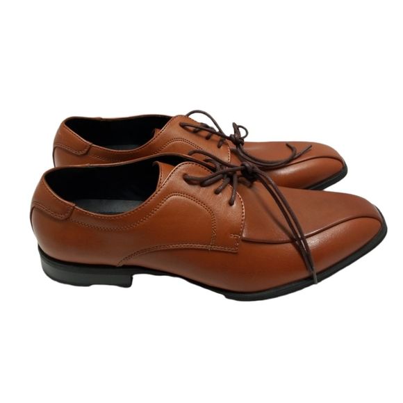 {Alfani} Cognac Brown Dress Oxford Shoes in Sizd 9.5 - Picture 2 of 12